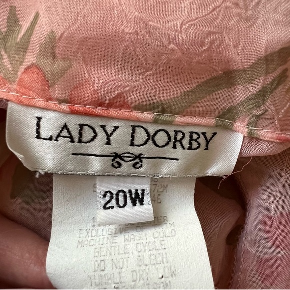 Vintage 90s Lady Dorby Sheer Floral Open Back Top - Picture 3 of 13